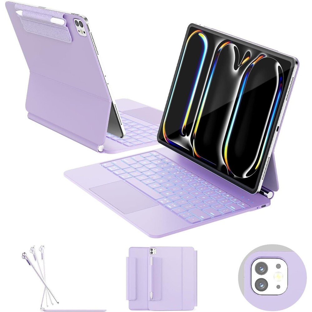 ipad Pro 13 inch Case with Keyboard (M5 2025 / M4 2024), Magic Keyboard with Pen